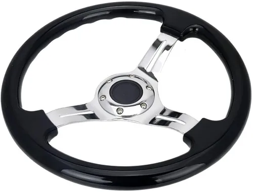 Miniatura 2 de Volante de Carreras de Coche de 6 Pernos Marco de Radios Neo Cromado Arcoíris Volante Universal de Posventa Compatible con Coche y Juego
