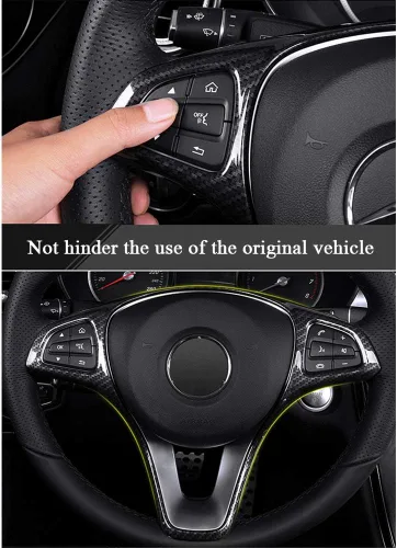 Miniatura 4 de XITER Acabado galvanizado Cubierta del volante Moldura de cubierta Accesorios para ercedes-Benz A B C E CLA GLA GLC GLE GLS Clase W205 W213 X253