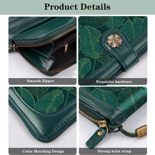 Miniatura 5 de Coco Rossi Billeteras para mujer con múltiples tarjetero, cartera de embrague, tarjetero, organizador de tarjetas para mujer con correa