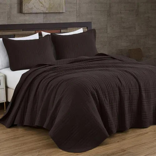 Miniatura 11 de Chezmoi Collection Kingston Juego de Colcha Tamaño King, 3 Piezas Gris Colcha Acolchada de Microfibra Ligera de Gran Tamaño Cubrecama (118"x106")