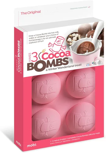Miniatura 10 de Molde de silicona para bombas de chocolate caliente y cacao de Mobi, hombre de jengibre, para hacer 3 "bombas