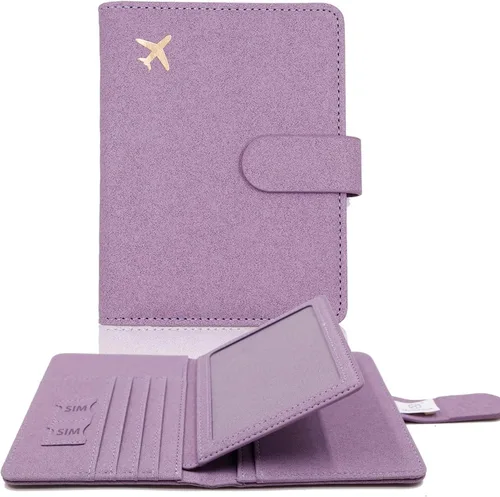 Miniatura 38 de Melsbrinna - Funda para pasaporte, ranuras para tarjetas, bonita funda para pasaporte para mujeres/hombres, resistente al agua con bloqueo RFID
