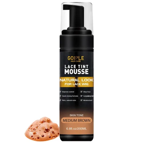 Miniatura 10 de Mousse de Tinte para Encaje de Pelo Fundido, 6.8 fl oz Mousse de Tinte para Encaje para Mujeres, Pelucas de Encaje, Toupees y Piezas de Cabello