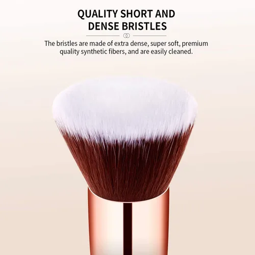 Miniatura 7 de Docolor 6+1 esponjas de maquillaje y brocha, esponja de belleza para mezclar base y cepillo Kabuki de parte superior plana, líquido, crema, polvo