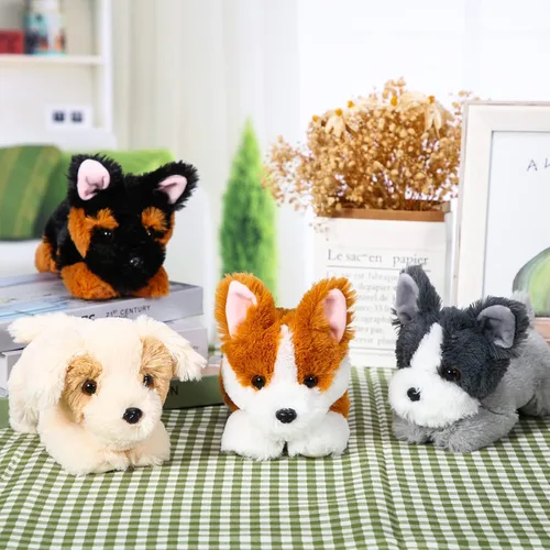 Miniatura 5 de Paquete de 4 Peluches de Perro de 8 Pulgadas Juguetes de Peluche de Animales Perro Suave Almohada de Juguete de Peluche Perro Conjunto de Cachorro