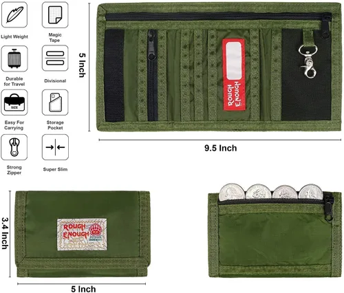 Miniatura 4 de Rough Enough - Carteras para niños y niñas con llavero y mosquetón y clip, juego de regalos para niños y niñas