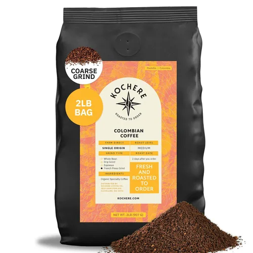 Miniatura 21 de Café molido colombiano Medellín, granos de café tostado medio de origen único, recién tostado a pedido, café molido orgánico, grado especial