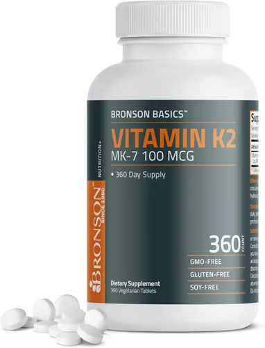 Miniatura 9 de Bronson Vitamina K2 MK-7 100 MCG, K2 como menaquinona MK7, soporte óseo sin OMG, 120 tabletas