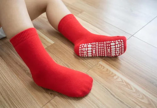 Miniatura 2 de RATIVE Calcetines de algodón antideslizantes antideslizantes con puños para bebés, niños y niñas