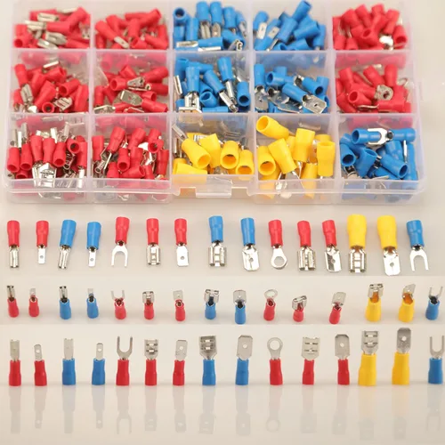 Miniatura 2 de Feggizuli 280 piezas de conectores de crimpado, kit de conectores macho y hembra de pala de 2.8 mm, 4.8 mm, 6.3 mm, 15 tipos de terminales