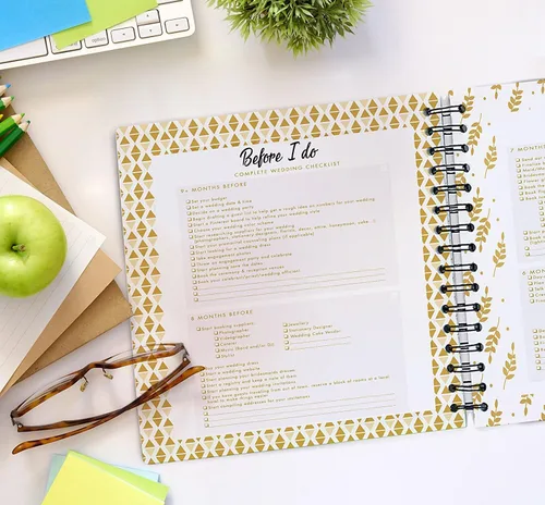 Miniatura 4 de El planificador y organizador de bodas perfecto con calcomanías, una agenda completa de 80 páginas de tapa dura para guiarte en la planificación