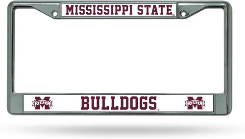 Miniatura 41 de Rico Industries NCAA Premium 12" x 6" Chrome Frame with Plastic Inserts - Car/Truck/SUV Automobile Accessory