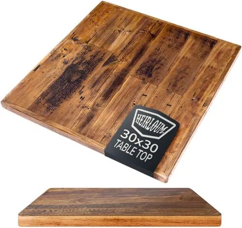 Miniatura 16 de Mesa de madera recuperada, pieza de madera reciclada rústica perfecta para cocinas, comedor y mesas auxiliares