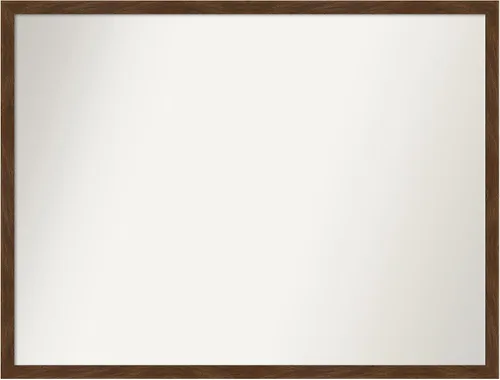 Miniatura 185 de Amanti Art Espejo de pared personalizado no biselado (23 x 25 pulgadas), marco estrecho marrón Carlisle, varios tamaños personalizados, espejo