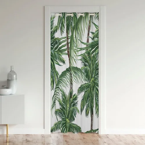 Miniatura 10 de jejeloiu Cortina opaca con diseño de delfín, bonita cortina de puerta de animales del océano, privacidad hawaiana, decoración de vida marina