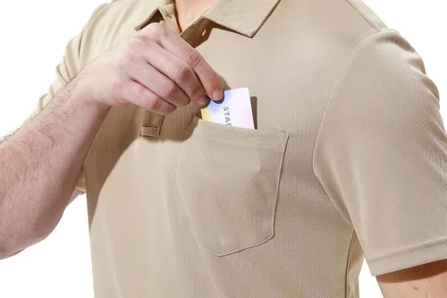 Miniatura 5 de YSENTO Camisas polo de manga corta con cuello y bolsillo para hombre
