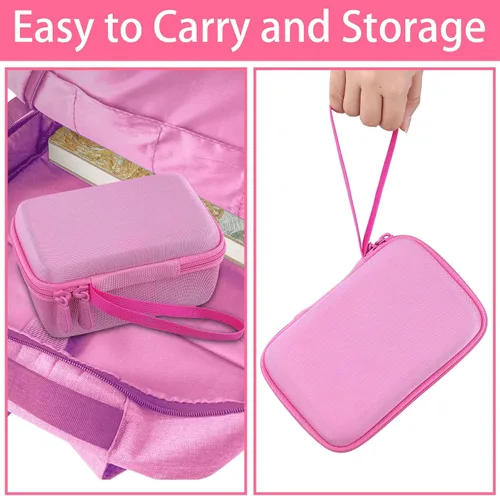 Miniatura 5 de Aenllosi Funda rígida para cámara Dylanto/Meetrye/Anchioo Kids de impresión instantánea, bolsa de cámara para cámara de video infantil y 6 piezas