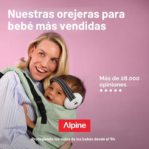 Miniatura 9 de Alpine Muffy Baby - Protección de oídos para bebés y niños pequeños de hasta 36 meses, certificado CE y ANSI, orejeras con reducción de ruido, Rosa