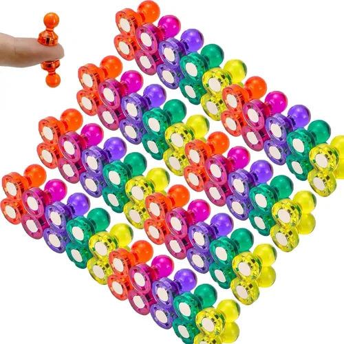 Imanes fuertes para nevera, paquete de 80, 0.433 x 0.669 in, multicolor, resistentes para refrigerador, pizarra, oficina, aula, cocina y decoración