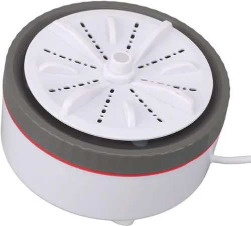 Miniatura 2 de Keenso Mini lavadora turbo portátil, multifuncional, alimentado por USB, para lavar ropa pequeña, frutas, baño, fregadero (gris)