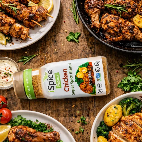 Miniatura 5 de iSpice - Sin sal Sin azúcar Mezcla de especias súper saludable 100% libre de grasa pura para pollo Todo natural Listo para usar tal cual