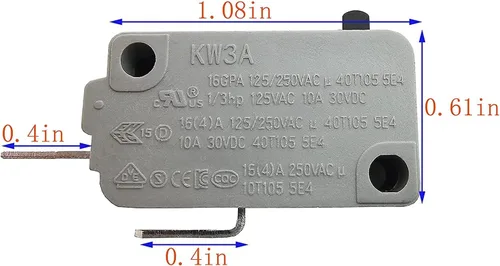 Miniatura 3 de Interruptor de puerta de horno de microondas KW3A 16A 125/250V Interbloqueo de puerta (2 normalmente abiertos y 1 normalmente cerrado)