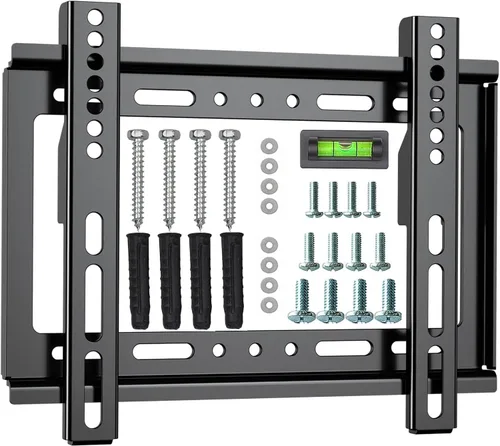 Soporte fijo de pared para televisores y monitores de pantalla plana de 14 a 42 pulgadas, soporte universal de perfil bajo, VESA de hasta 7.874 x