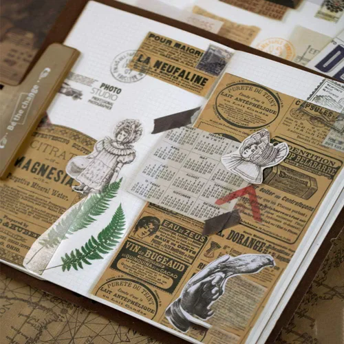 Miniatura 6 de CATaireen - 30 hojas de papel de estraza vintage hecho a mano, 5.8 x 8.2 pulgadas, para manualidades de decoupage (NO repetición, sin adhesivo)