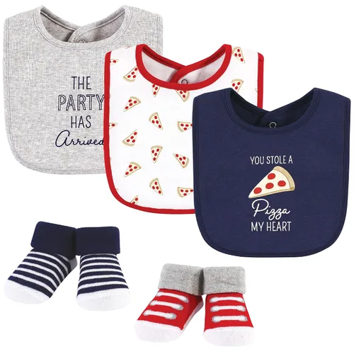 Miniatura 47 de Hudson Baby Conjunto de babero y calcetines unisex de algodón para bebé, Tamaño único Chica Calabaza
