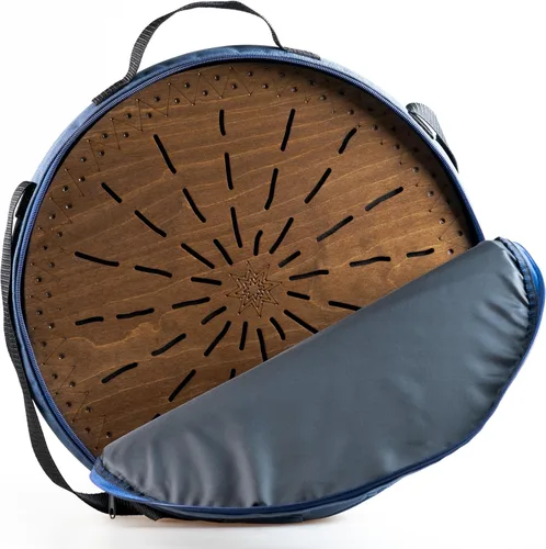 Miniatura 18 de Tambor oceánico de madera de cascada de 20 pulgadas meditativo para baño de sonido relajante forma de géiser (sin bolsa)