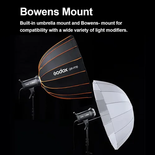 Miniatura 7 de Godox SL100Bi - Luz de video LED bicolor de 100 W, montaje Bowens, 32100Lux@1M, iluminación continua LED con 11 efectos FX, 2800K-6500K TLCI97+
