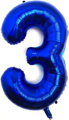 Miniatura 13 de Lovoir Globo azul marino de 40 pulgadas con el número 0 de gran tamaño de papel de aluminio de Mylar para helio azul oscuro para fiesta de Azul