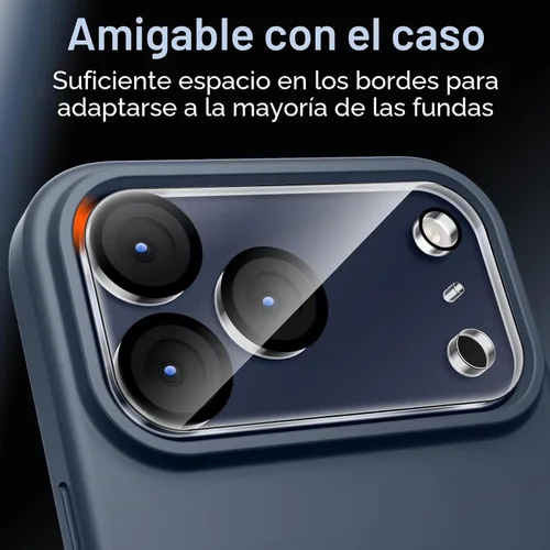 Miniatura 7 de JETech Protector de lente de cámara para iPhone 17 Pro Max de 6.9 pulgadas, vidrio templado 9H, antiarañazos, compatible con fundas, no afecta