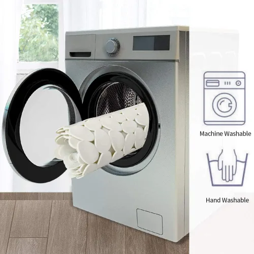 Miniatura 6 de SONGZIMING Tapete de Bañera Antideslizante de Guijarros para Baño y Ducha con Orificios de Drenaje, Tapete con Ventosas para Bañera