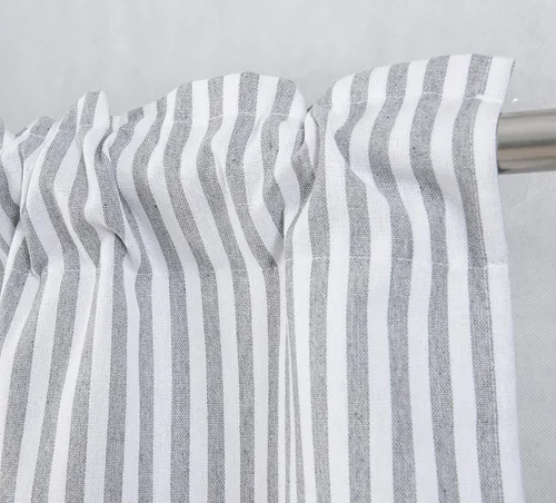 Miniatura 5 de Cortinas texturizadas a rayas con patrón de rayas para ventana reductora de luz para sala de estar, dormitorio, cocina, cenefa con bolsillo