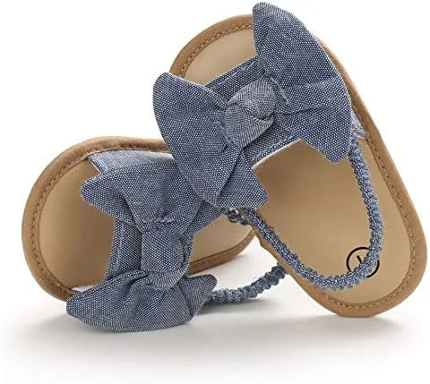 Miniatura 3 de Timatego Sandalias de verano para bebés y niñas con suela suave de flores, zapatos de vestir para cuna, recién nacidos, para recién nacidos