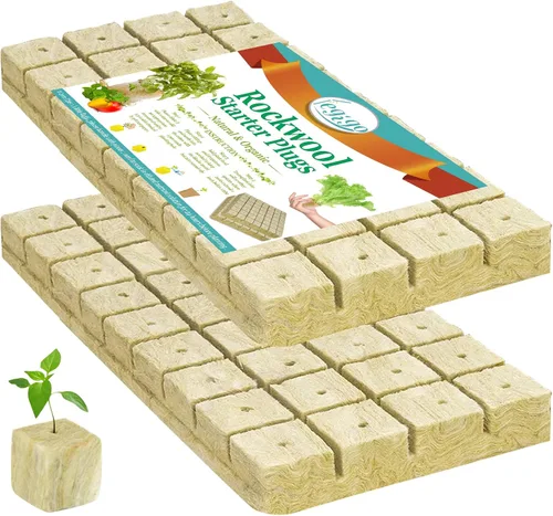 Legigo Cubos de lana de roca de 1.2 pulgadas para hidroponía, cubos de cultivo para plantación de lana de roca para torre hidropónica, jardín, 2