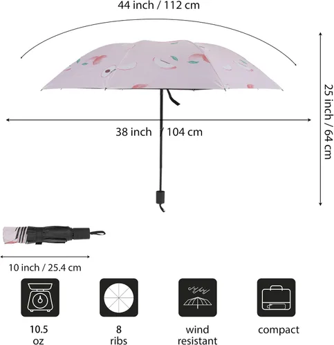Miniatura 2 de Xiuying Feng Paraguas de viaje a prueba de viento ligero sol y lluvia paraguas para mujeres y hombres protección UV varios colores regalos