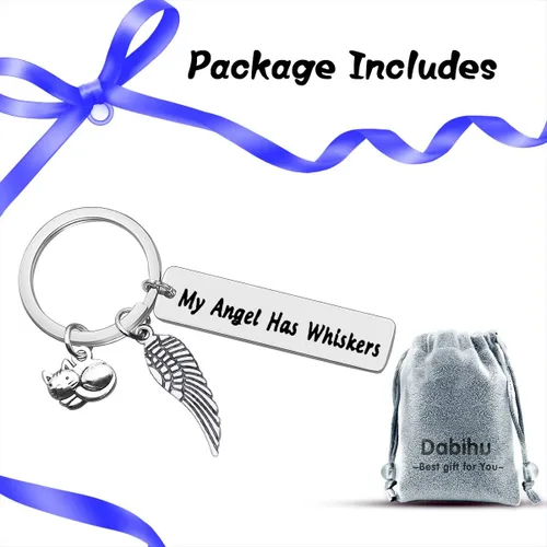 Miniatura 7 de Dabihu Llavero de regalo conmemorativo para mascotas, joyería de condolencias con bigotes en memoria de gatos, regalo de condolencias para amantes