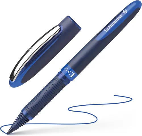 Miniatura 6 de Schneider One Business - Bolígrafo estilográfico, punta ultra suave de 0,6 mm, barril azul, tinta azul, caja de 10 bolígrafos (183003)