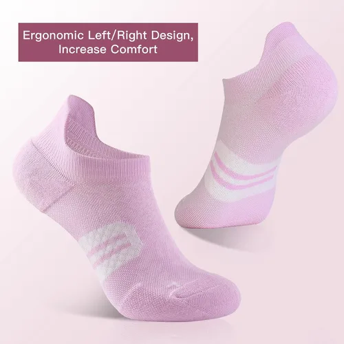 Miniatura 3 de Calcetines de compresión de tobillo para mujer con soporte de arco atléticos de corte bajo calcetines para correr para mujer, cojín