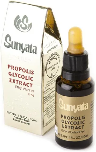 Sunyata Extracto líquido de propóleo de abeja verde brasileña, sin alcohol, apoyo inmunológico natural y antioxidante, concentrado, 1.0 fl oz (1