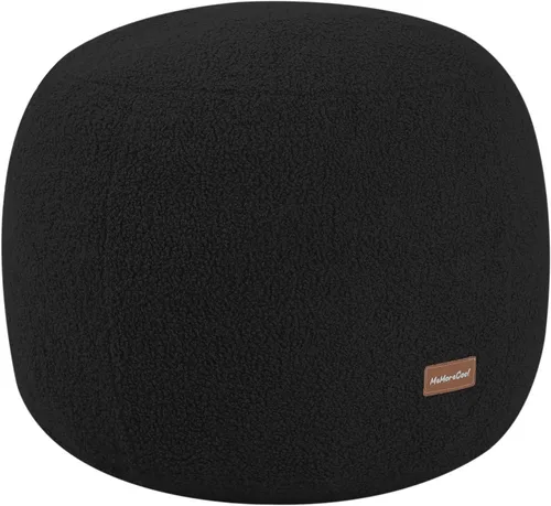 Miniatura 10 de MeMoreCool Puf Otomano Redondo Relleno Reposapiés, Puf de Piso Reposapiés con Relleno de Trozos de Espuma Suave, Otomano Redondo Pequeño Reposapiés