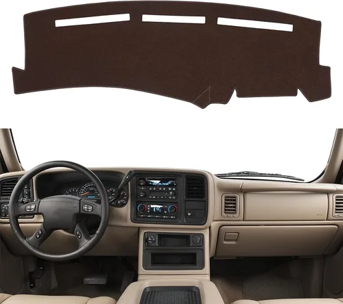 Miniatura 12 de Alfombrilla para salpicadero compatible con Chevy Tahoe Avalanche Suburban GMC Yukon 2007-2014/2007-2013 Silverado LTZ GMC Sierra SLT, cubierta