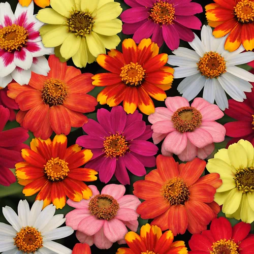 Miniatura 7 de Outsidepride - Zinnia Elegans, 100 semillas anuales, Marylandica Zahara Flower Seed Mix, mezcla de semillas de flores para plantar
