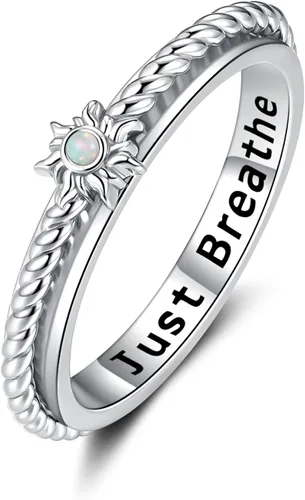 Miniatura 8 de Step Forward Anillo Fidget de Plata de Ley 925 con Spinner para Ansiedad para Mujeres - Regalos de Joyería para Aliviar la Preocupación