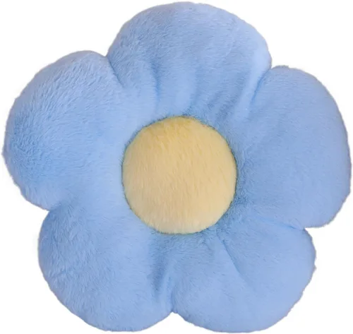 YILANLAN Cute Flower Cushion Plush Floor Pillow Casual Comfortable Pillow Office Living Room Bed Decoration Cushion Simple Room Decoration (Blue,