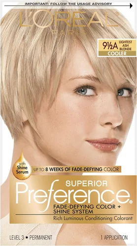 Miniatura 25 de L'Oreal Paris Superior Preference Fade-Defying + Shine - Tinte permanente para el cabello, rubio rosado medio 8RB, paquete de 1, tinte para el 8RB