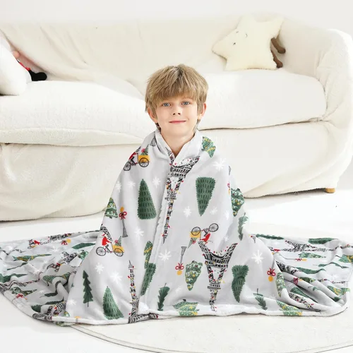 Miniatura 8 de Viviland Manta de Tiro con Estampado de Arcoíris para Niños y Niñas, Forro Polar de Felpa Cálido y Ligero para Sofá, Silla, Sillón, Cama, 30" x 40