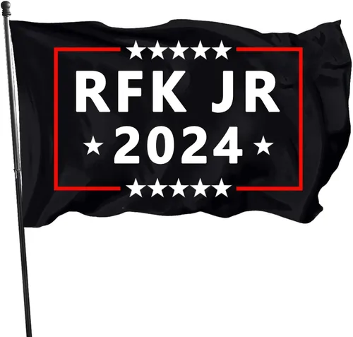 Miniatura 2 de Robert Kennedy Jr for President 2024 RFK JR 2024 - Bandera con ojales de latón de 3 x 5 pies, bandera para exteriores de poliéster (A)